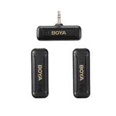 BOYA BY-WM3T2-M2 Mini 2.4GHz Dual-Channel Wireless Microphone for 3.5mm Jack Device
